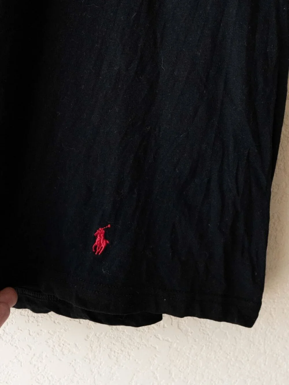 Polo Ralph Lauren T Shirt Mens L Black Red Pony Logo Classic Fit Cotton Tee
